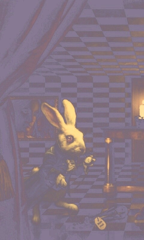 Алиса и белый кролик обои
