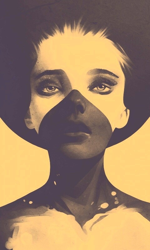 Черно-белый бодиарт обои