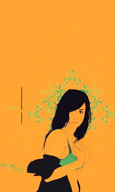 Векторная девушка обои