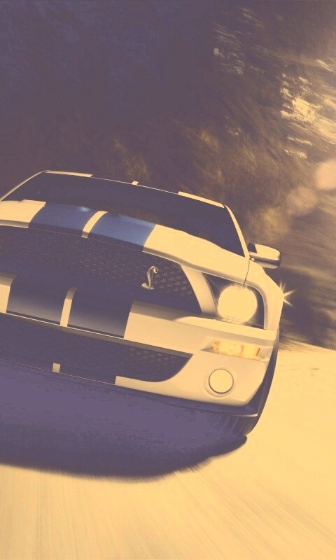 Форд Шелби с синими полосками обои