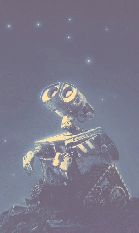 Валли смотрит на звезды обои