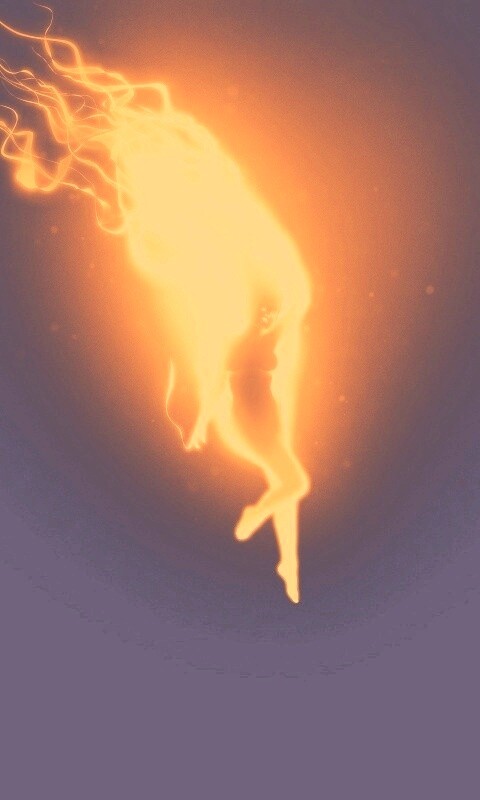 Огненная девушка обои