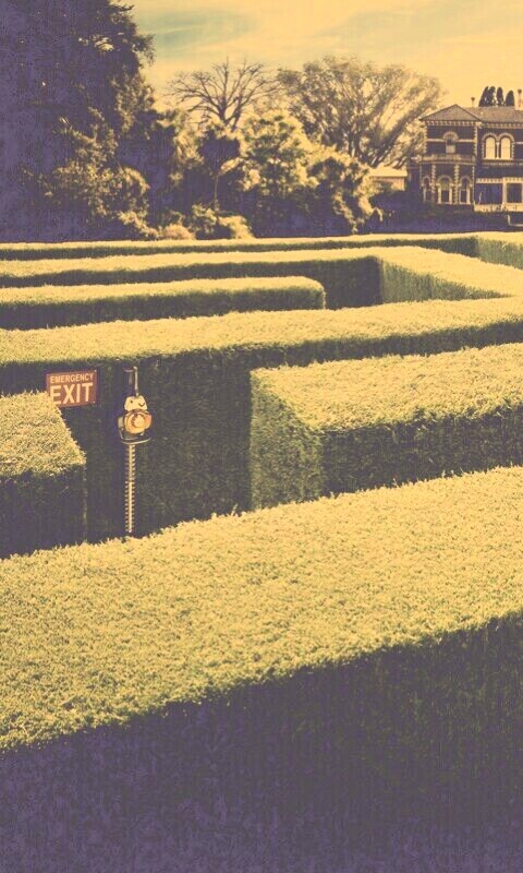 Аварийный выход из лабиринта, газонокосилки обои