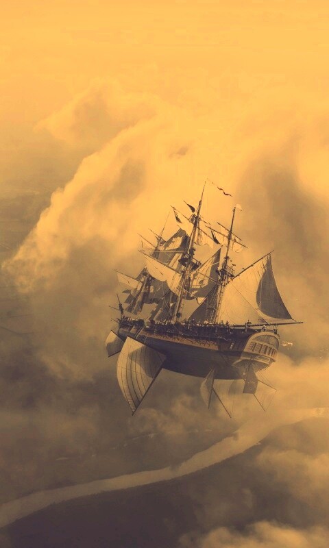 Летающий корабль обои