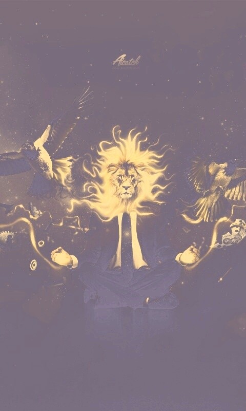 Мужчина с головой льва обои