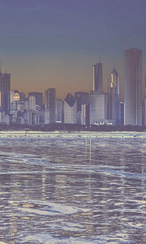 Зима в мегаполисе обои