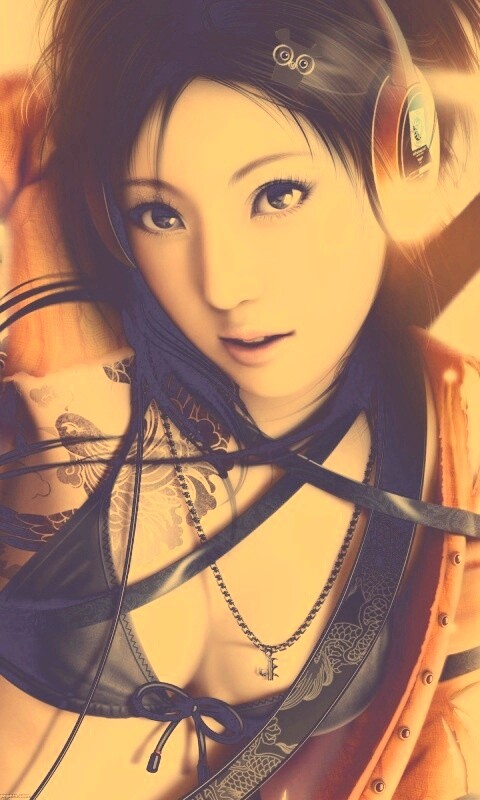 Поющая японка обои