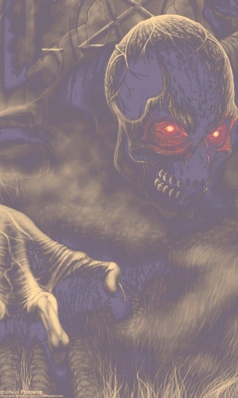 Черный труп вылезает из могилы обои