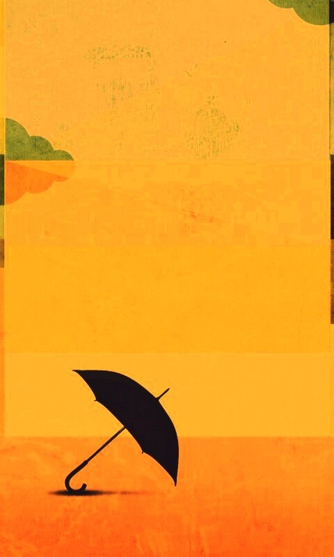 Силуэт зонтика обои