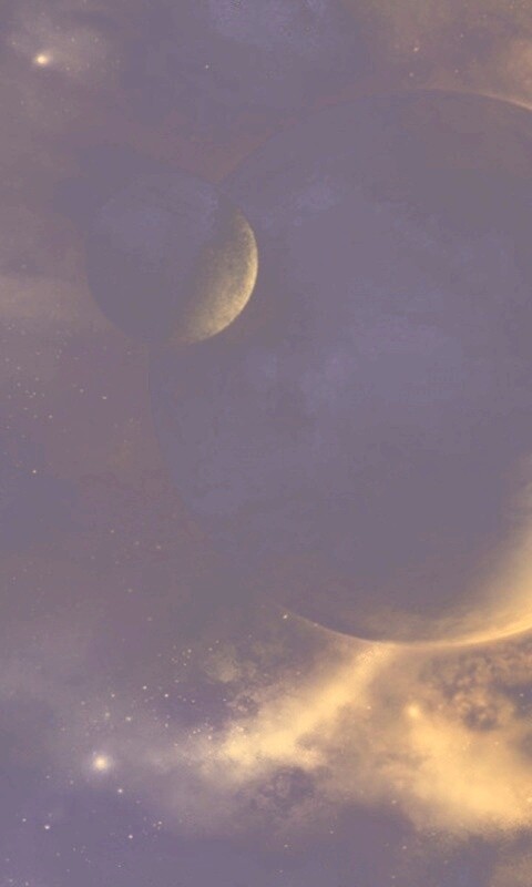 Планета с одним спутником обои