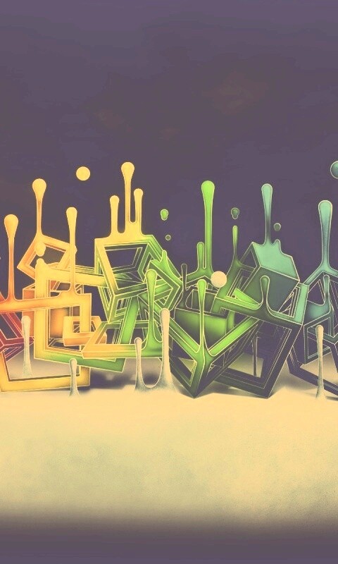 Цветные переплетающиеся кубы обои