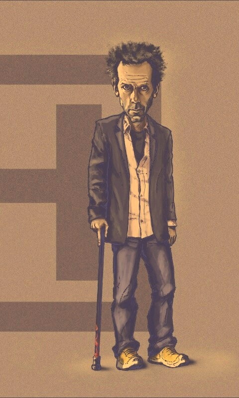 Шарж на доктора Хауса обои