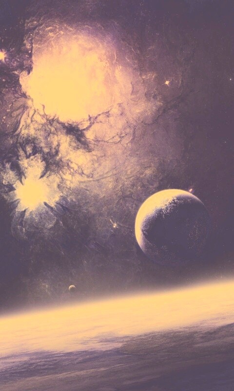 Черный космический туман обои