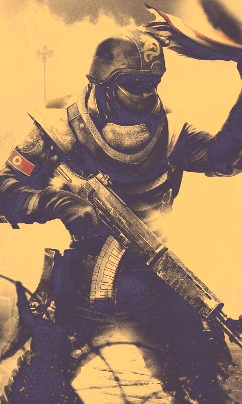 Китайский солдат жжет американский флаг обои