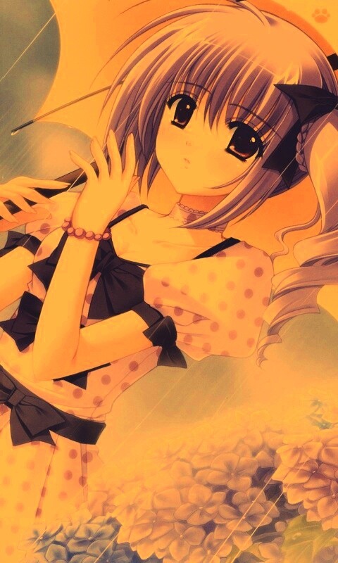 Девочка с зонтиком обои