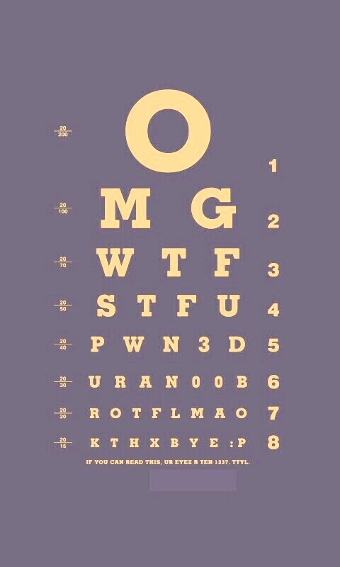 Таблица для проверки зрения обои