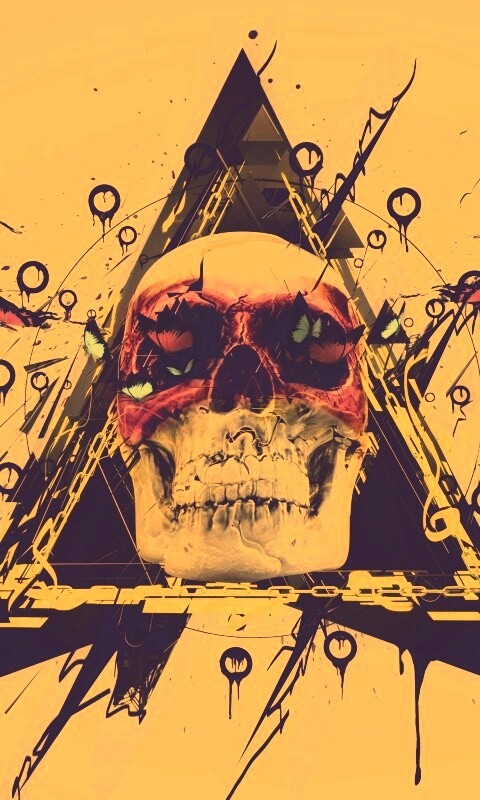 Гламурный череп обои