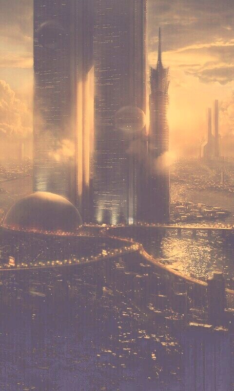 Город будущего обои
