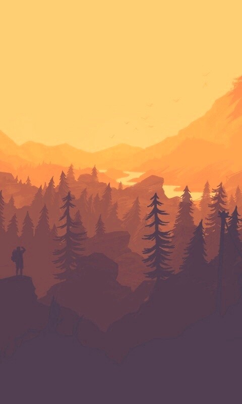 Красный Firewatch обои