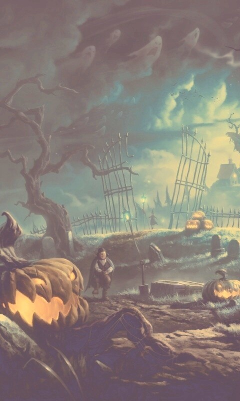 Кладбище на Хэллоувин обои