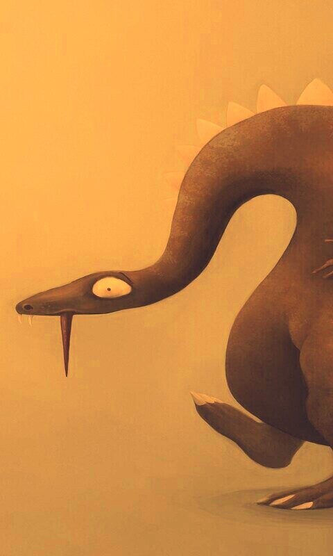 Рисованый динозавр обои