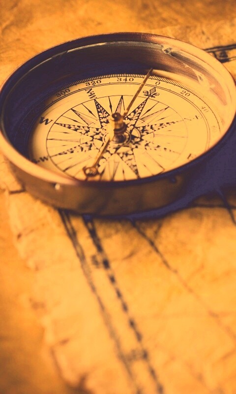 Компас и старая карта обои