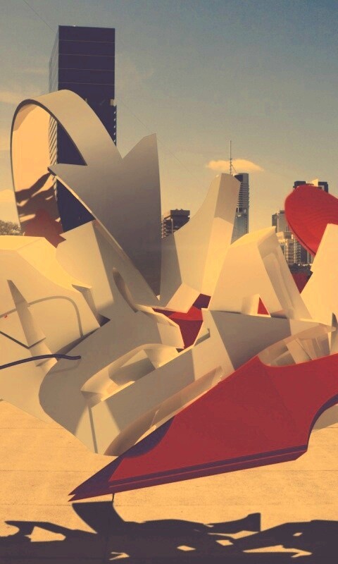 Трехмерное граффити обои