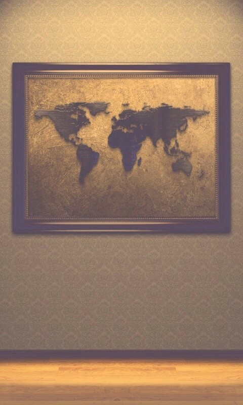 Картина с картой мира обои