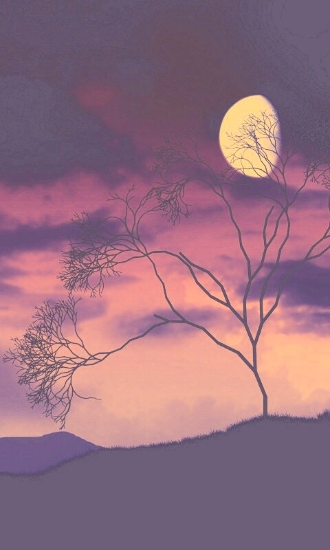 Фиолетовые небеса обои