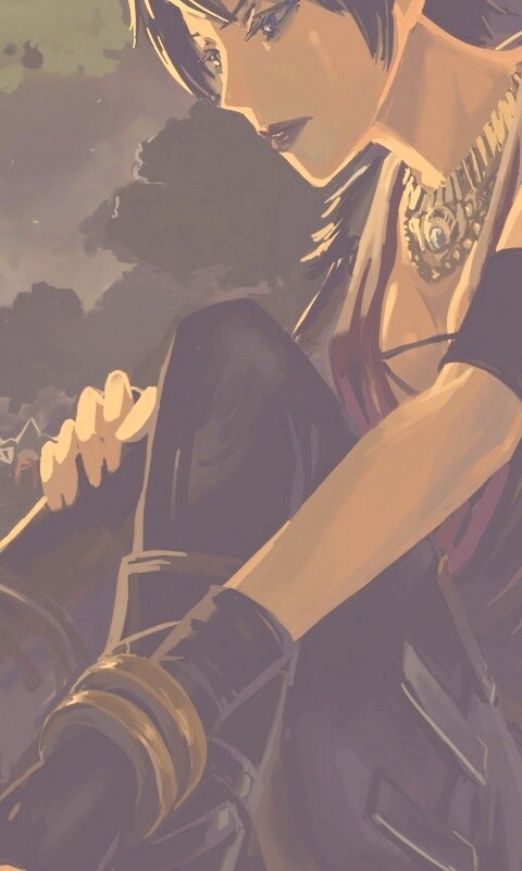 Рисунок Морриган в лагере обои