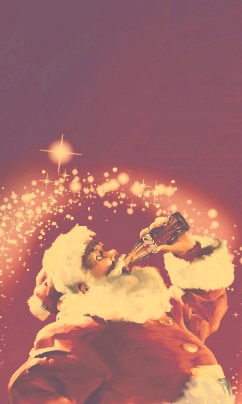 Санта Клаус с кока-колой обои