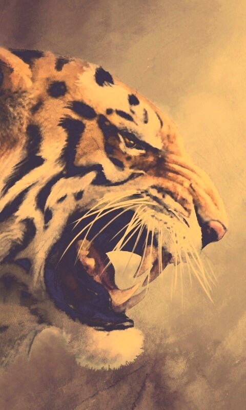 Картина с тигром обои