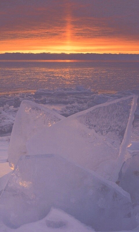 Река на закате обои