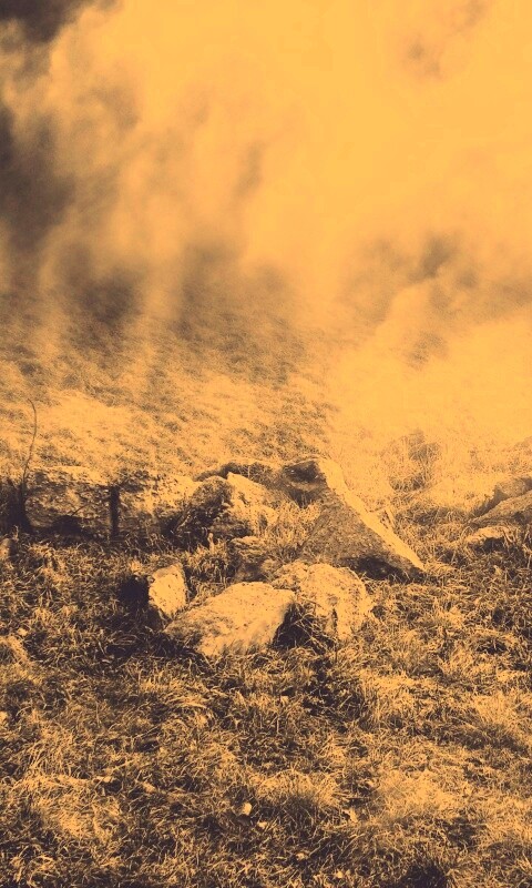 Камни под туманом обои