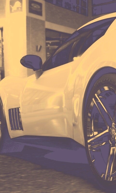 Белый Корвет обои