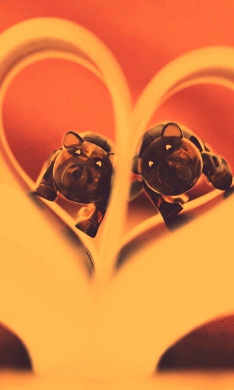 Фигурки мишек в книге обои