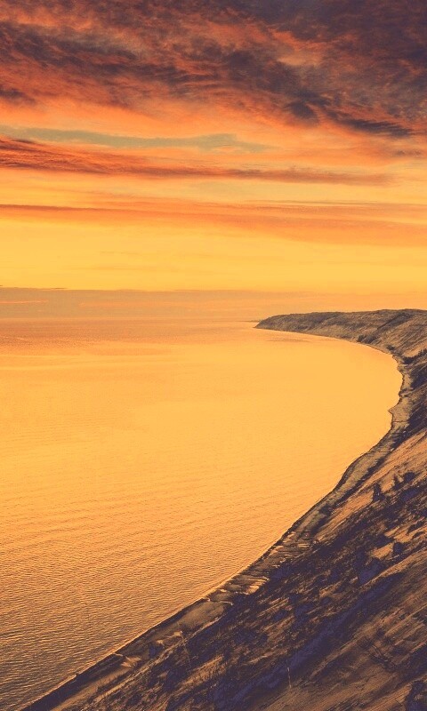 Море на закате обои