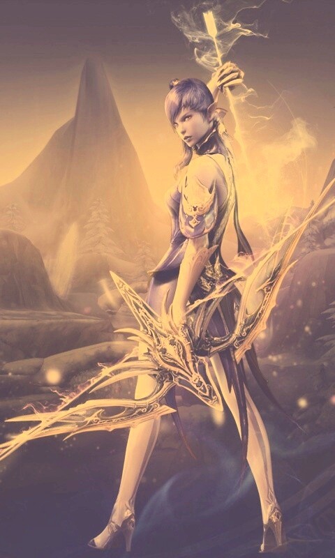 Эльфийка из Aion обои