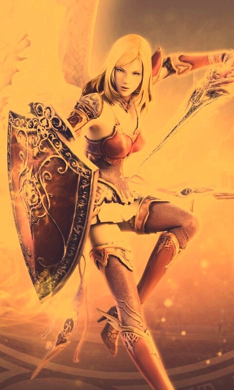 Ангел с мечом и щитом обои