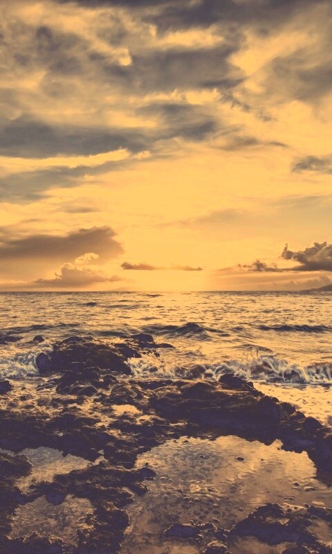 Закат на море обои