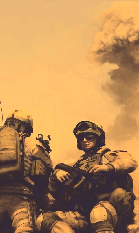 Солдаты в пустыне обои