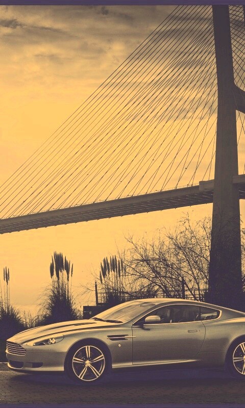 Aston Martin на фоне моста обои