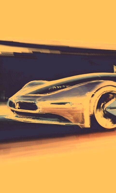 Эскиз Мазерати Birdcage обои