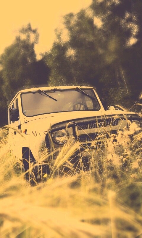 УАЗик в траве обои