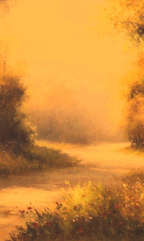 Рисунок лесной дороги обои