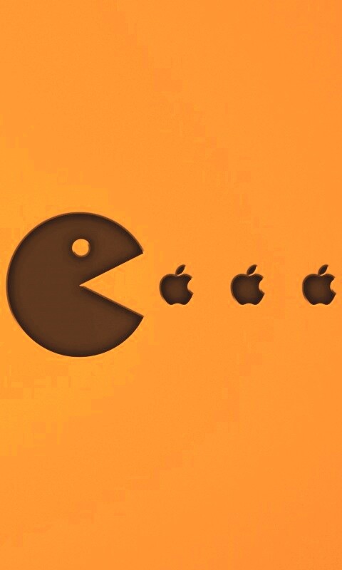 Пэкмен против Apple обои
