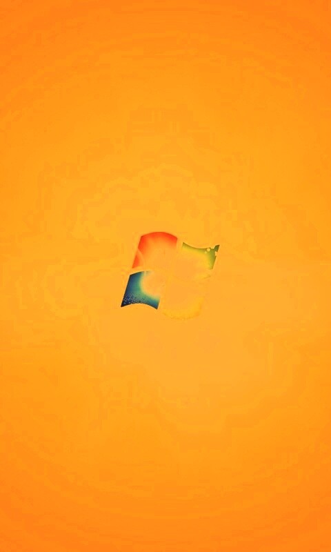 Яркий желтый логотип Windows 7 обои