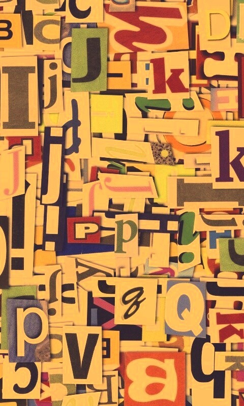 Буквы вырезанные из журналов обои