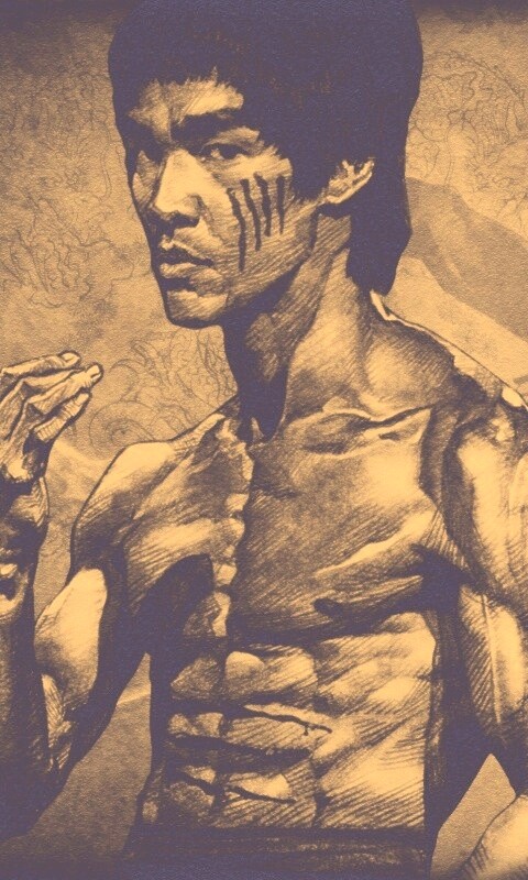 Портрет Брюса Ли обои