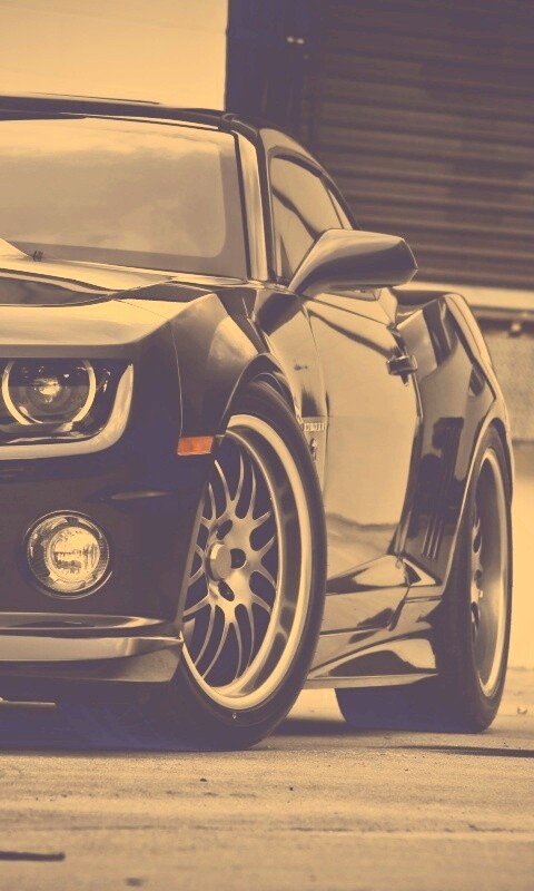 Черный шевроле обои